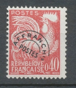 Préoblitérés N°121 Type Coq gaulois. 40c. Rouge-brun ZP121