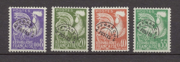 Préos 1960 Série Coq N°119 à 122  Neuf luxe **. ZP122A