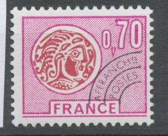 Préos N°136 Monnaie gauloise.  70c. Lilas-rose et rouge ZP136