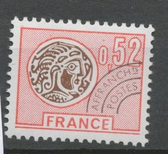 Préoblitérés N°139 Monnaie gauloise.  52c. Rose et brun ZP139