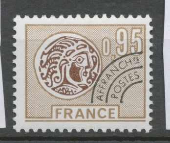 Préoblitérés N°143 Monnaie gauloise. 95c. Bistre et brun ZP143