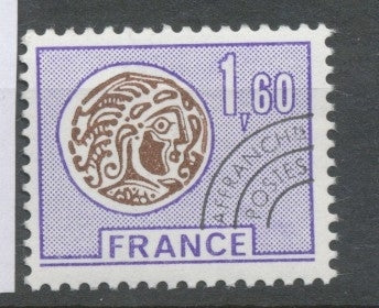 Préos N°144 Monnaie gauloise.  1 f. 60 lilas et brun ZP144