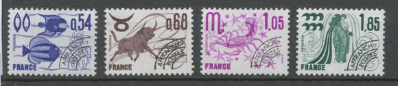 Préoblitérés N°146-149 Série Signes du zodiaque 1977 ZP146A