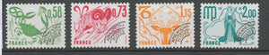 Préoblitérés N°150-153 Série Signes du zodiaque 1978 ZP150A