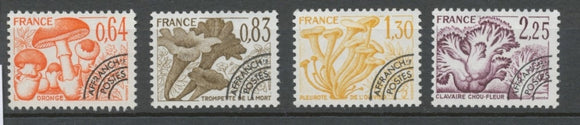 Préoblitérés N°158-161 Série Champignons 1979 4 valeurs ZP158A