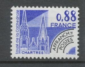 Préos N°163 Monuments historiques. 88 c. bleu-outremer ZP163