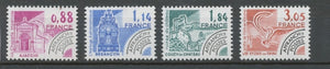 Préoblitérés N°170-173 Série Monuments historiques 1981 ZP170A