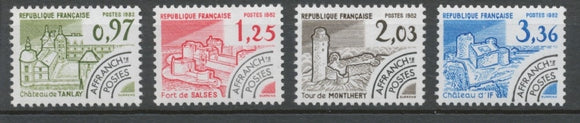 Préoblitérés N°174-177 Série Monuments historiques 1982 ZP174A
