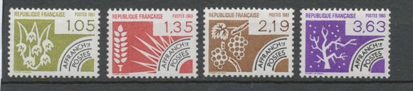 Préoblitérés N°178-181 Série Les quatre saisons 1983 ZP178A