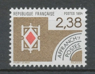 Préos N°184 Cartes à jouer. 2 f. 38 noir, brun et rouge ZP184