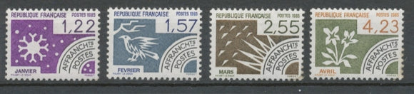 Préos N°186-189 Série Les mois de l'année (I) 1985 ZP186A