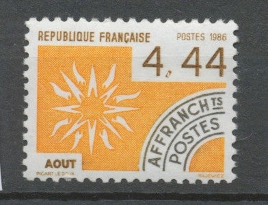 Préos N°193 Les mois de l'année (II) 4 f 44 brun et orange ZP193