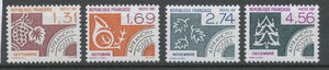 Préos N°194-197 Série Les mois de l'année (III) 1987 ZP194A