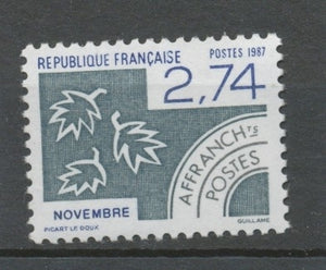 Préos N°196 Les mois de l'année (III) 2 f 74 bleu et gris ZP196