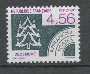 Préos N°197 Les mois de l'année 4 f 56 lilas et vert foncé ZP197