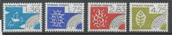 Préoblitérés N°198-201 Série Les quatre éléments 1988 ZP198A