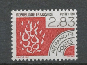 Préos N°200 Les quatre éléments 2 f 83 noir et rouge-brun ZP200