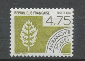 Préos N°201 Les quatre éléments. 4 f. 75 noir et olive ZP201