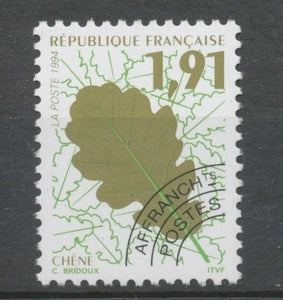 Préos N°232 Feuilles d'arbres 1 f 91 olive, vert et noir ZP232