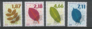 Préoblitérés N°236-239 Série Feuilles d'arbres (II) 1996 ZP236A