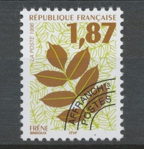 Préos N°236 Feuilles d'arbres 1 f 87 brun, vert et noir ZP236