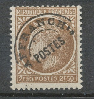 Préoblitérés N°93 Timbres-poste de 1900-46 - 2 f. 50 brun ZP93