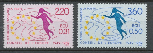 Service N°100-101 Série 40e anniversaire du Conseil Europe  2 val. ZS100A
