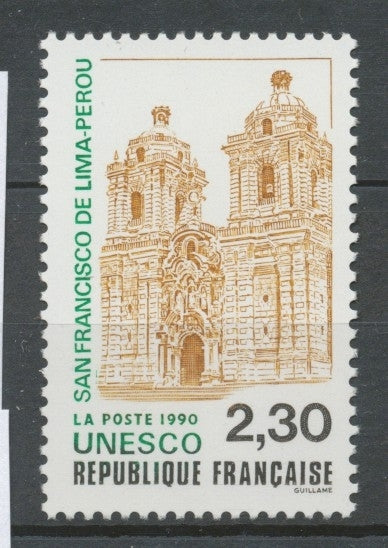 Service N°102 UNESCO San Francisco de Lima - Pérou 2f30 vert, brun-jaune, noir ZS102