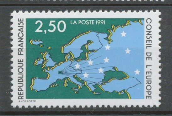 Service N°106 Conseil de l' Europe. 2f.50  multicolore ZS106