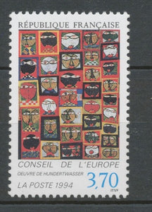 Service N°113 Conseil Europe "36 têtes" Hundertwasser 3f70 ZS113