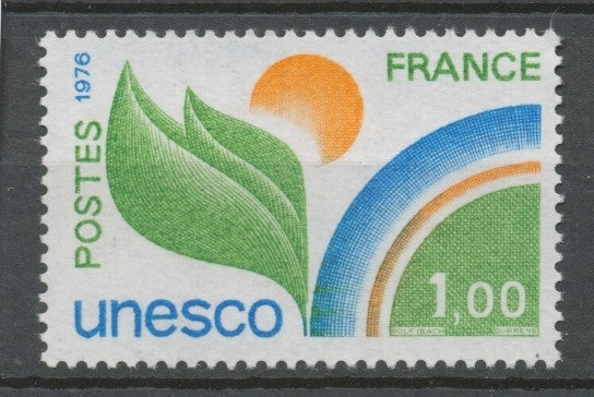Service N°51 UNESCO 1 f. vert-jaune, bleu et orange ZS51