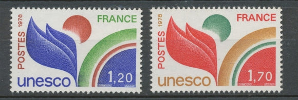 Service N°56-57 Série UNESCO.  2 valeurs ZS56A