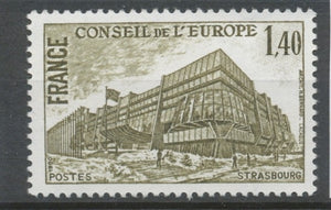 Service N°63 Conseil de l' Europe. 1f.40 brun-olive ZS63