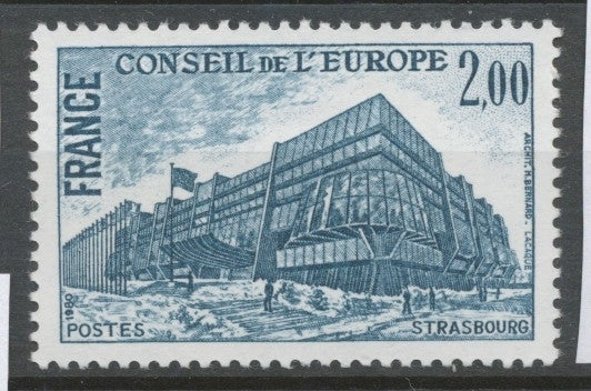 Service N°64 Conseil de l'Europe. 2f. bleu-gris ZS64