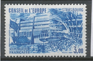 Service N°84 Conseil de l' Europe. 3f. Bleu ZS84