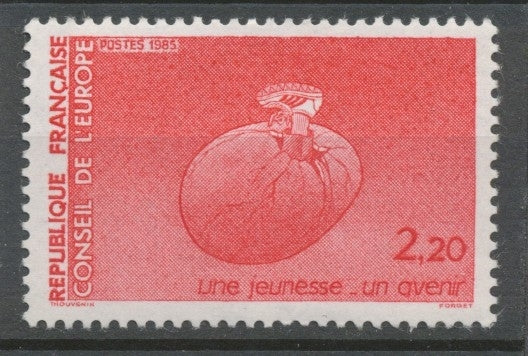 Service N°86 Conseil de l' Europe Pied chaussé 2f20 rouge ZS86