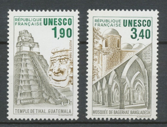 Service N°91-92 Série UNESCO Patrimoine unniversel 2 val. ZS91A