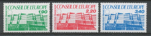 Service N°93-95 Série Conseil de l' Europe.  3 valeurs ZS93A