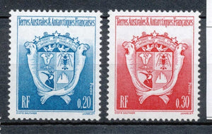 T.A.A.F 1993 N°171-172 Série Armoiries du Territoire. Type l.  N** ZT103A