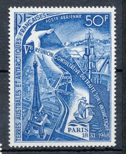 T.A.A.F Aérien 1969 N°18 5e réunion traité Antarctique à Paris N** ZT143A