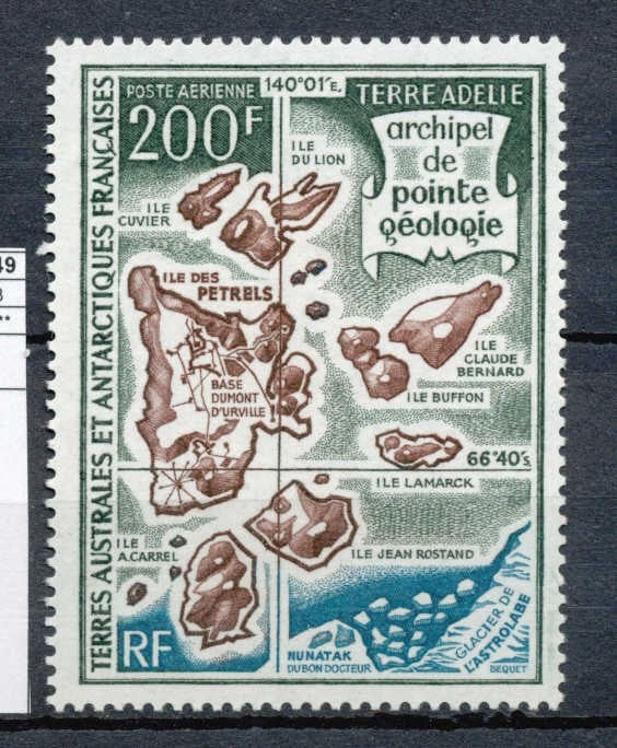 T.A.A.F Aérien 1971 N°24 Archipel de pointe géologie N** ZT149A