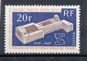 T.A.A.F 1969 N°32 50e anniversaire de l'Organisation Internationale du Travail N** ZT17A