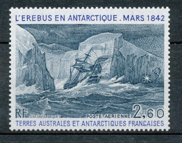 T.A.A.F Aérien 1984 N°79 Histoire polaire. L' Erebus en Antarctique (mars 1842) N** ZT188A