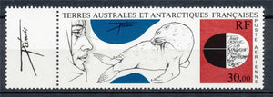 T.A.A.F Aérien 1985 N°89 Œuvre de Trémois Antarctique N** ZT196A