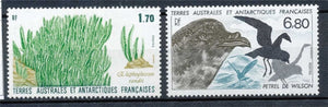 T.A.A.F 1988 N°131-132 Série Flore et faune antarctiques.  N** ZT72A